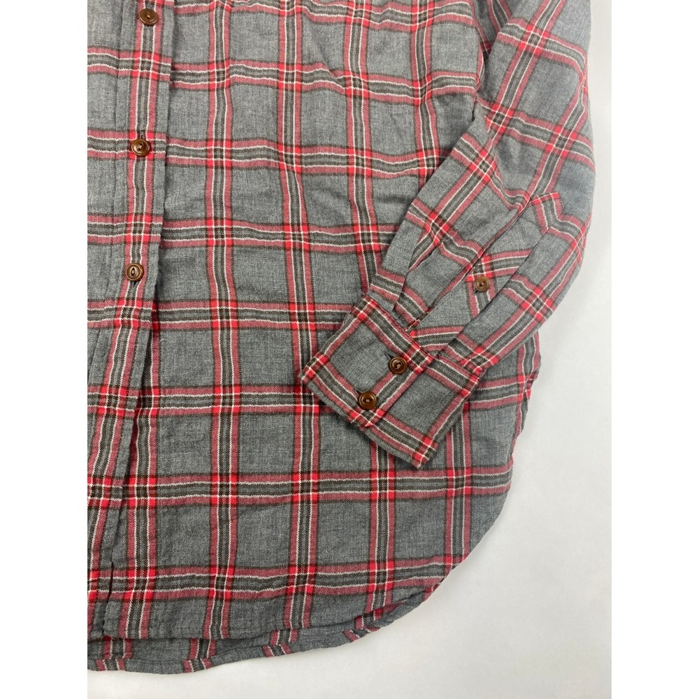 J. Crew Plaid Tunic Shirt Women's Size 4T Tall Gray Red - Picture 7 of 15